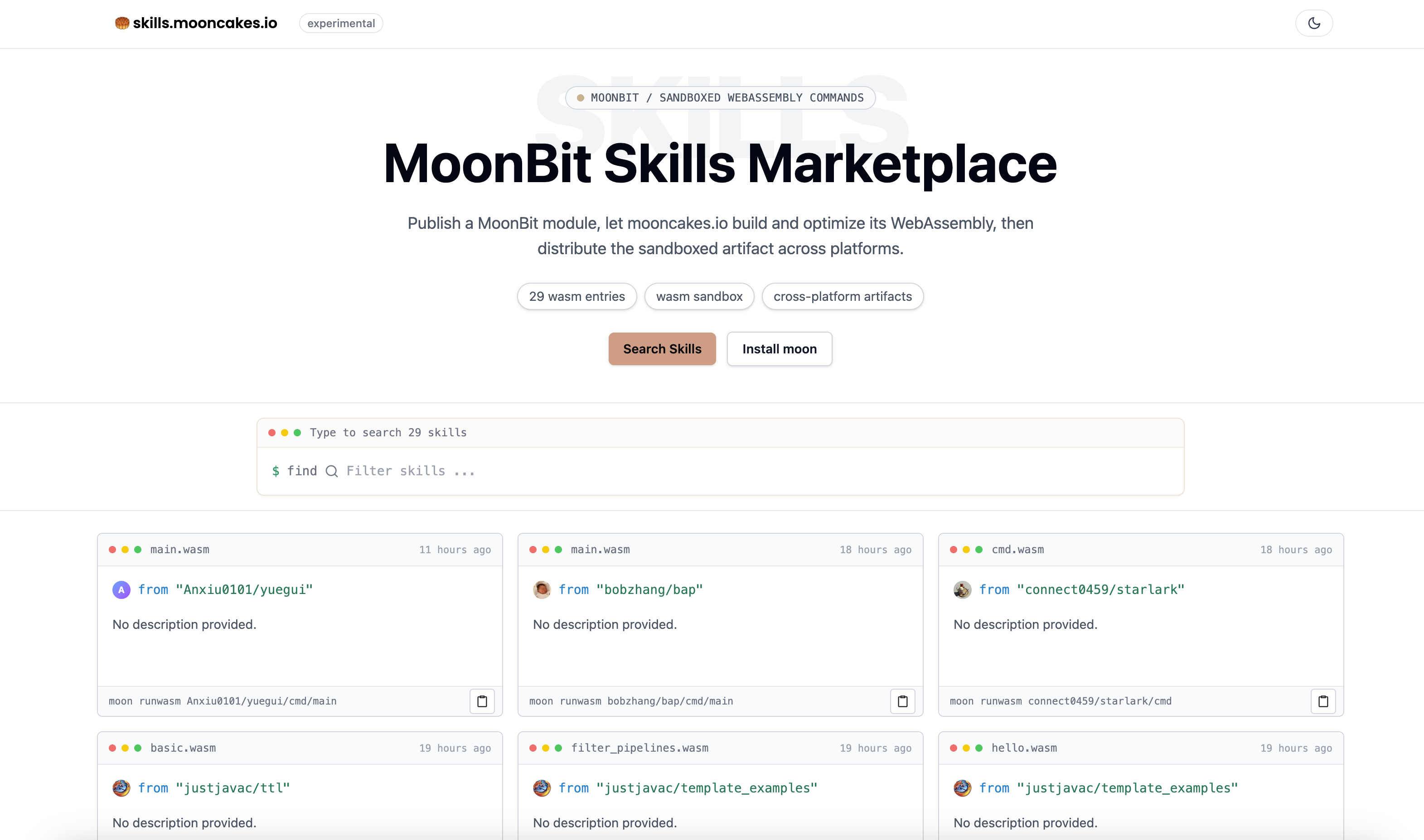 mooncakes.io skills page